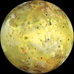 Io, a picture taken by NASA's Galileo spacecraft.  NASA / JPL / University of Arizona